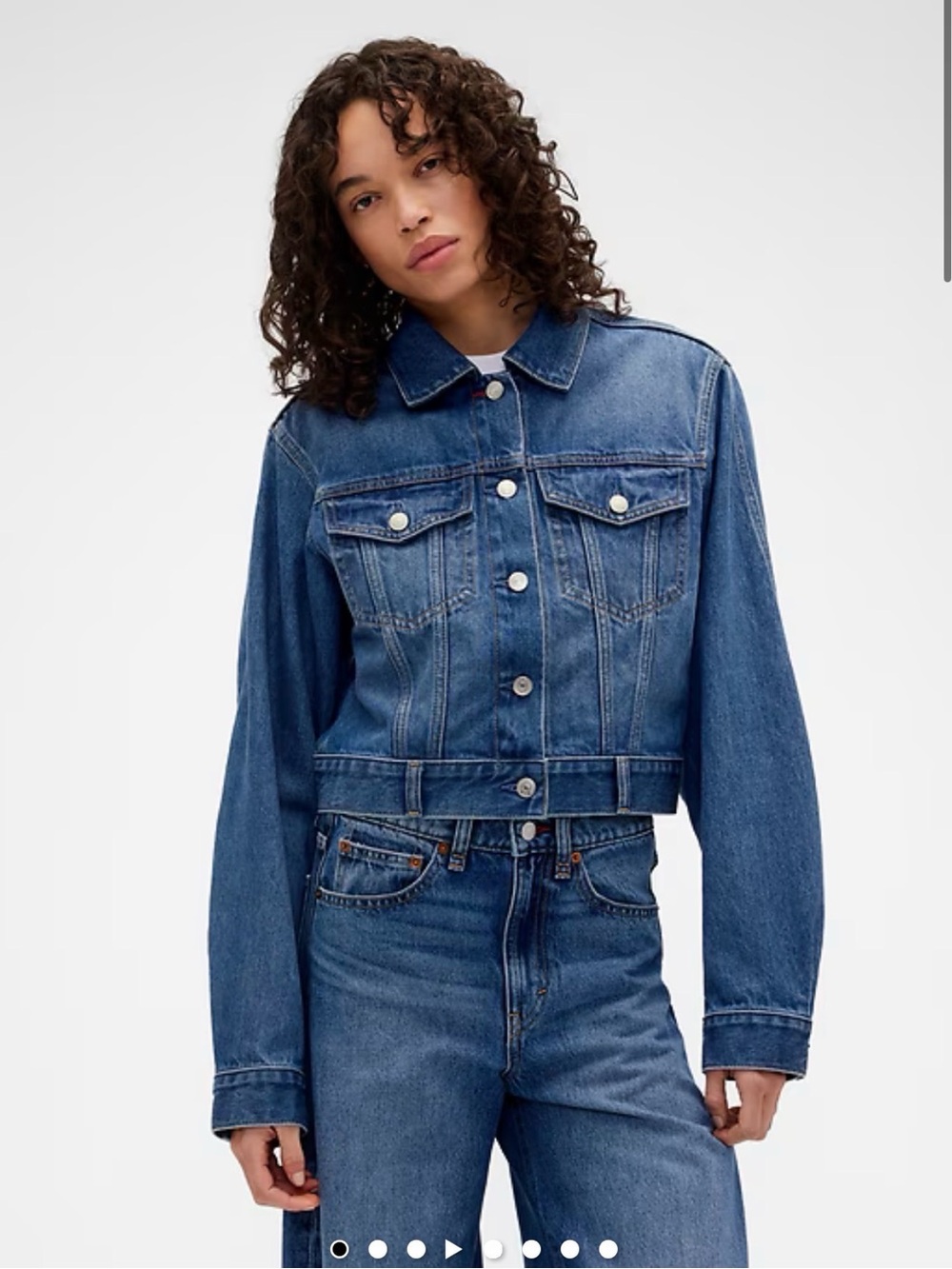 Victoria Beckham Indigo Cropped Denim Jacket